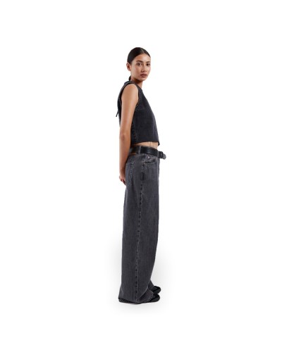 DR. DENIM Top vaquero Erin Mujer Retro Black
