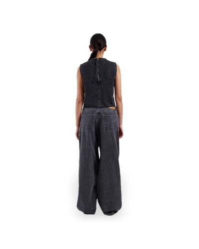 DR. DENIM Top vaquero Erin Mujer Retro Black