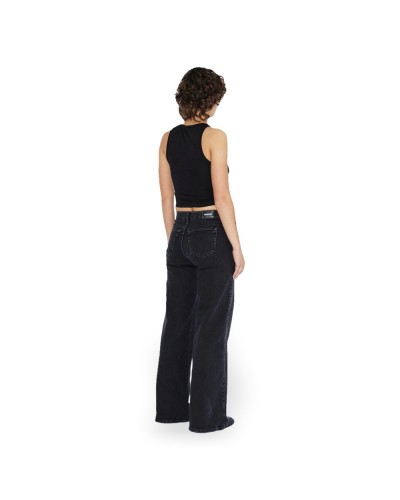 DR. DENIM Vaqueros Zila Mid Wide Mujer Black Mist