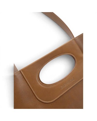 Gherardini Bolso de Mano Piattina Mujer Coñac en Piel de ternera