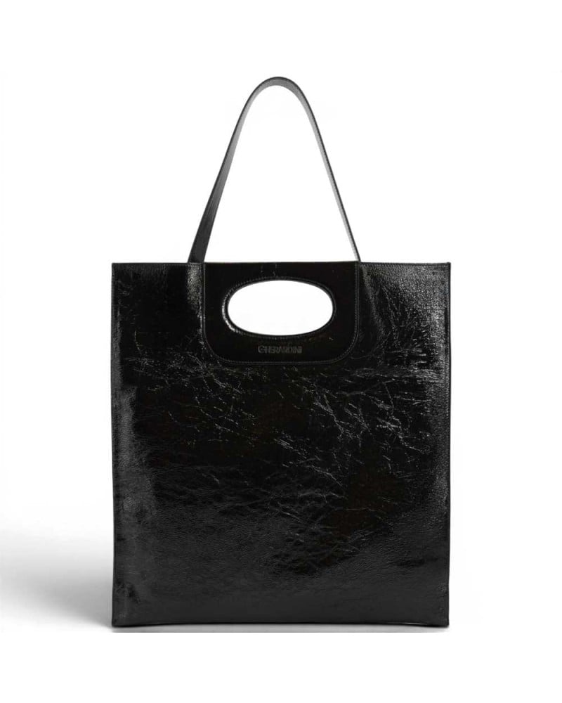 Gherardini Bolso de Mano Piattina Mujer Negro en Piel Naplak