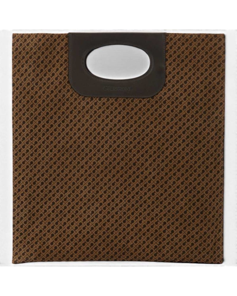 Gherardini Bolso de Mano Piattina Mujer Toffee en Piel de ante con monograma