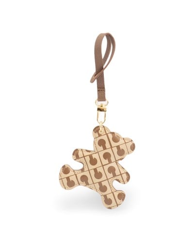 Gherardini Charm Orsetto Unisex Tabaco/Mantequilla en Tejido Softy con detalles en piel y metal