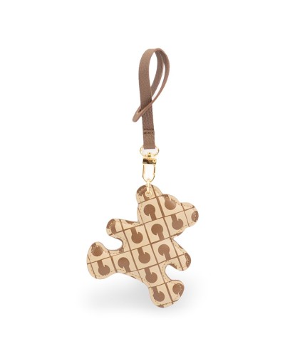 Gherardini Charm Orsetto Unisex Tabaco/Mantequilla en Tejido Softy con detalles en piel y metal