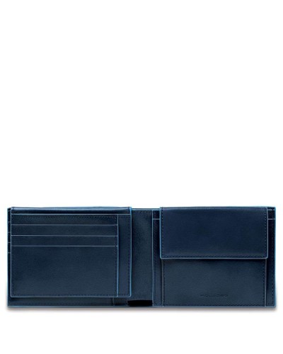 PIQUADRO Cartera B2 Hombre Cuero Azul - PU1392B2R-BLU2