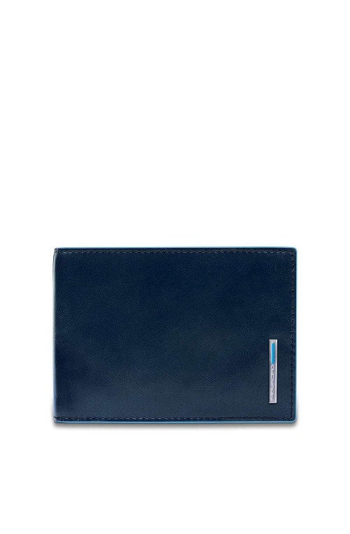 PIQUADRO Wallet B2 Male Leather Blue - PU1392B2R-BLU2