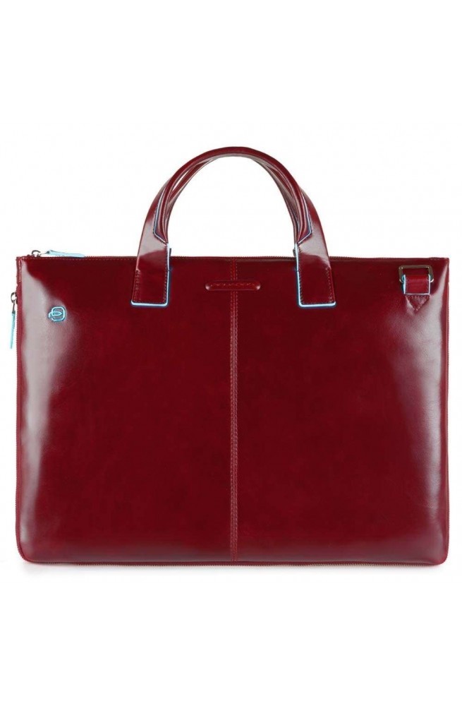 PIQUADRO Bag Blue Square briefcase Leather red Expandable - CA4021B2-R