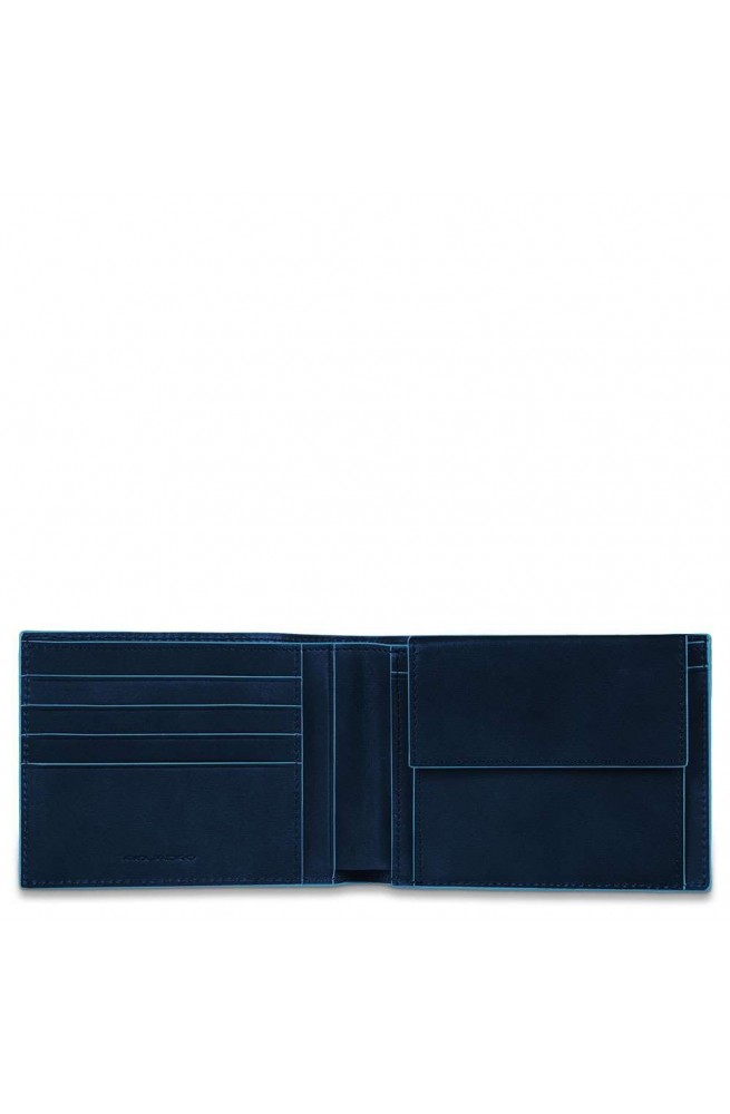 PIQUADRO Wallet B2 Male Leather blue PU257B2R-BLU2