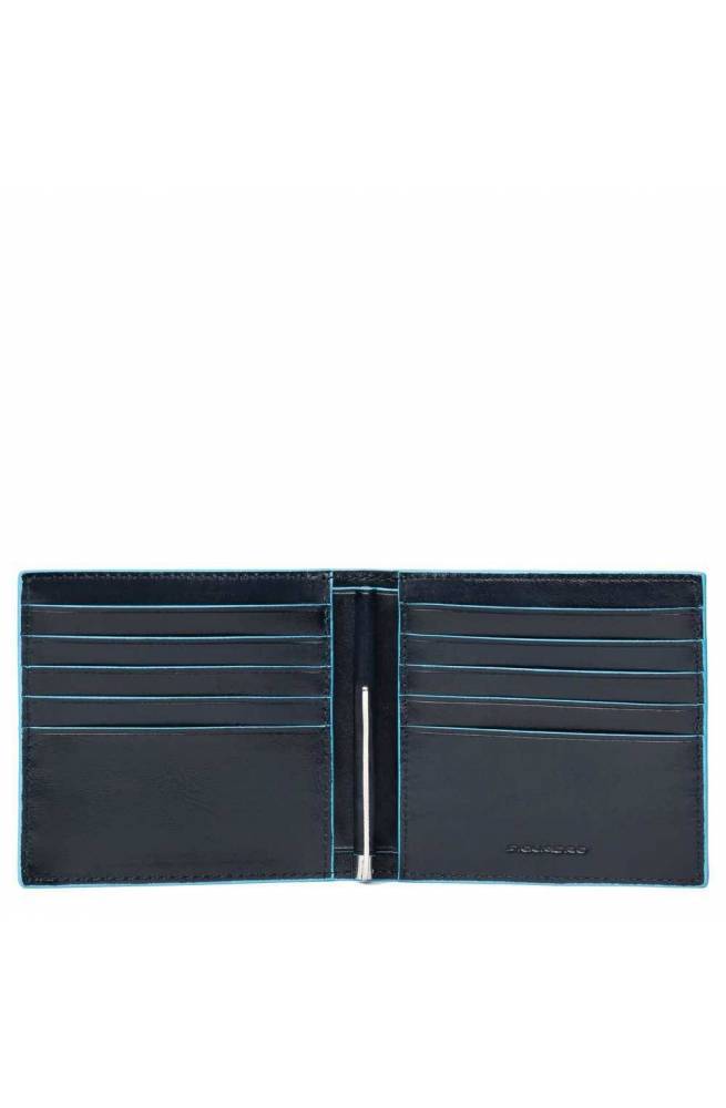 Piquadro PU1666B2/BLU2 Blue Square Portafogli 10 cm Blu Piquadro PU1666B2/BLU2 Blue Square Portafogli 10 cm Blu