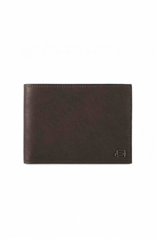 Portafoglio PIQUADRO RFID Black Square Uomo Pelle Testa di moro - PU257B3R-TM