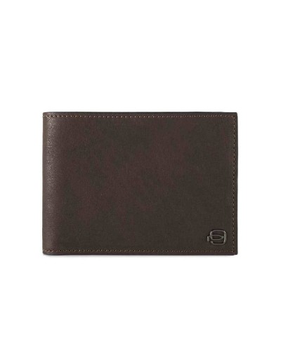 Portafoglio PIQUADRO RFID Black Square Uomo Pelle Testa di moro - PU257B3R-TM