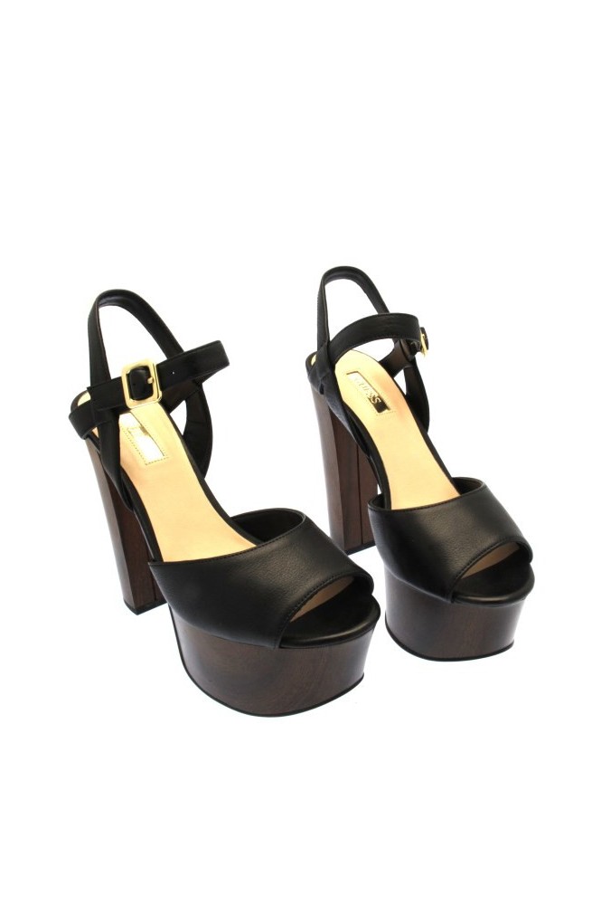 Guess Platform Sandals Female Black Size 5,5 - FLDE21LEA03-BLACK-39