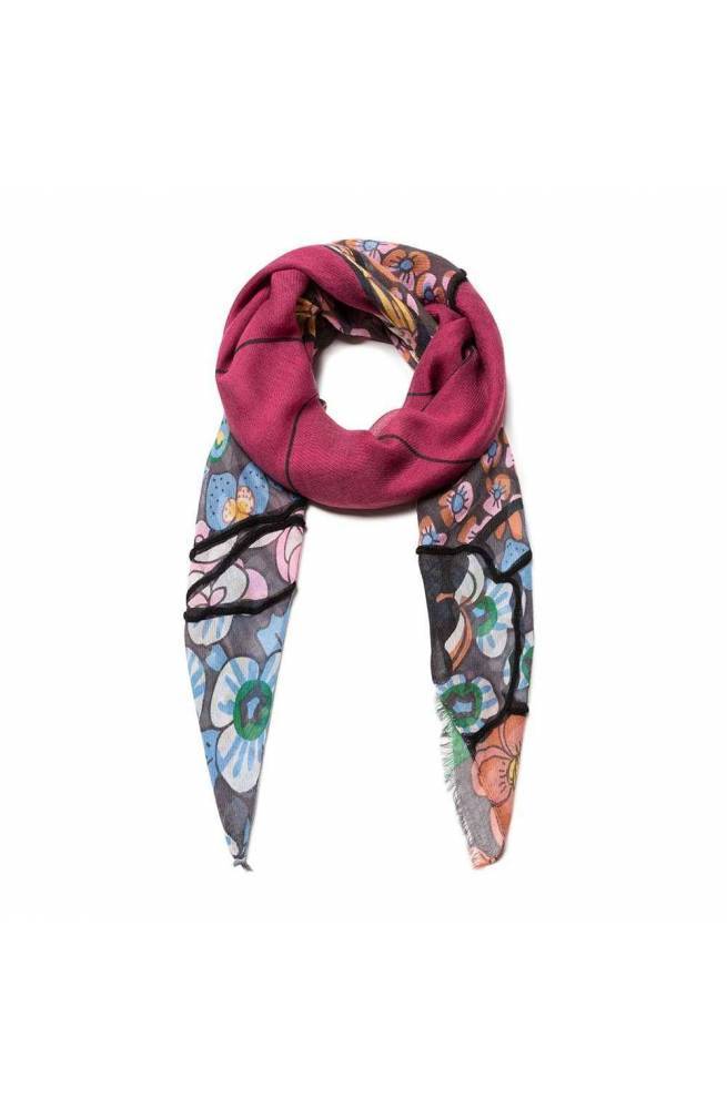 Foulard Desigual Blue Flower Multicolor