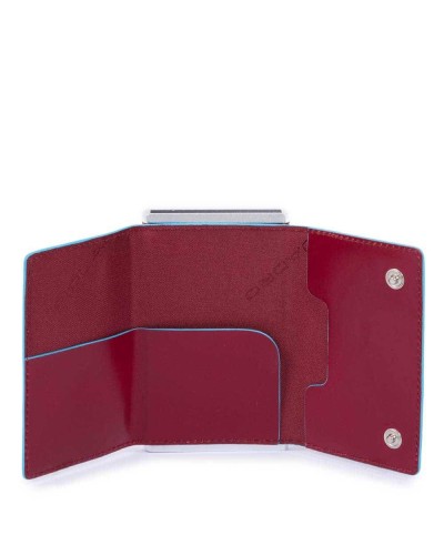 Portafoglio PIQUADRO Compact walle Blue Square Uomo rosso - PP4891B2R-R