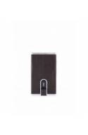 PIQUADRO Wallet Compact wallet Black Square Male Brown - PP4891B3R-TM