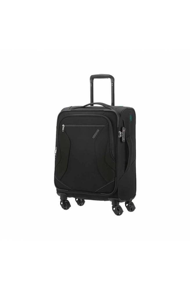 american tourister black trolley