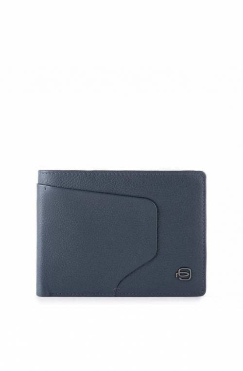 PIQUADRO Wallet Akron Leather Blue - PU1392AOR-BLU