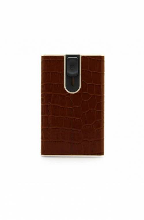 PIQUADRO Credit card case Male Leather Brown - PP4891SOR-MCO