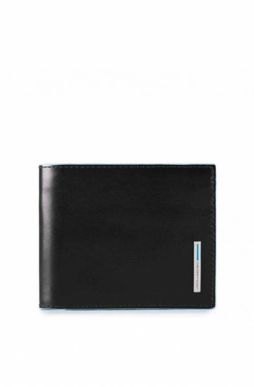 PIQUADRO Geldbörse Blue Square Leder Schwarz - PU3891B2R-N