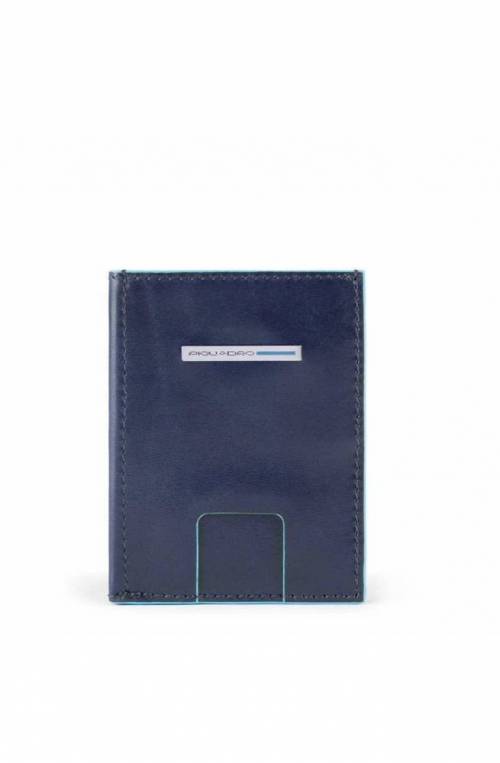 PIQUADRO Wallet Blue Square Male Leather Blue - PU5203B2R-BLU2