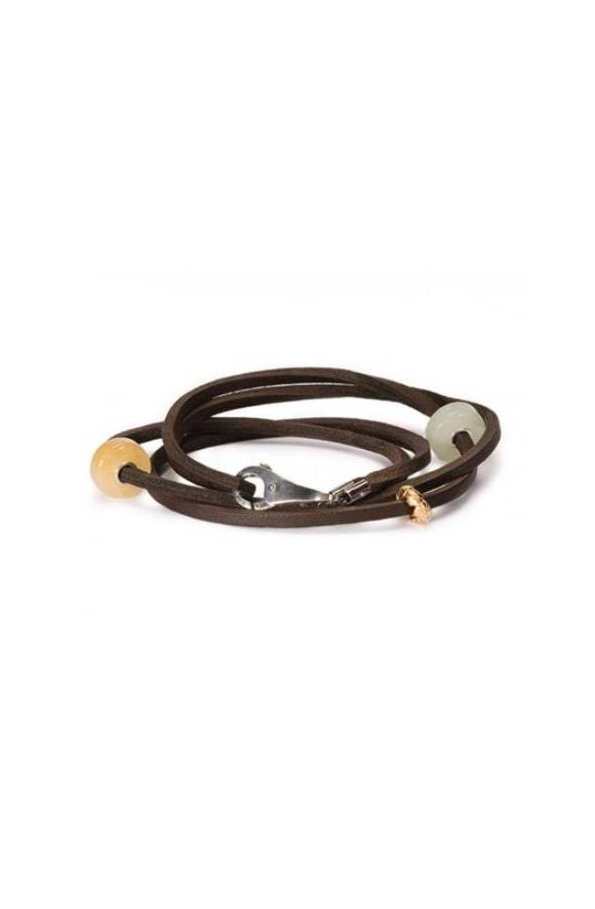 Trollbeads Leather Bracelet/Necklace, Brown,cm 41 (L510441)