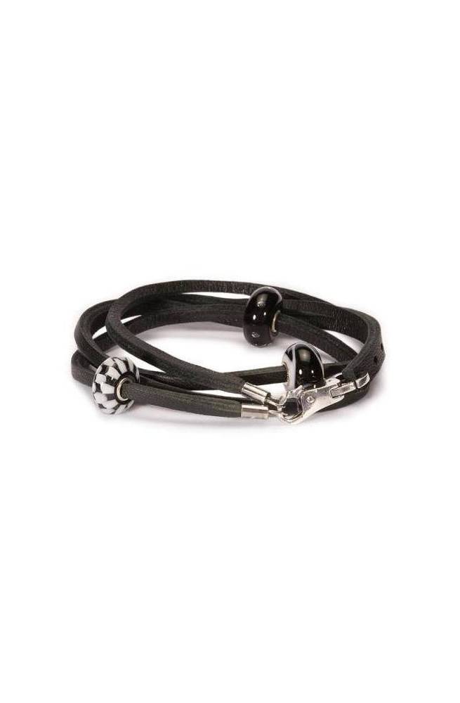 Trollbeads bracciale cuoio nero ( TLEBR-00002 )