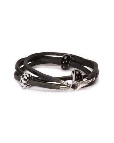 Trollbeads bracciale cuoio nero ( TLEBR-00002 )