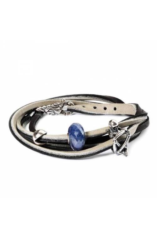 Trollbeads Lederband nero/gris cm 41 ( TLEBR-00032 )