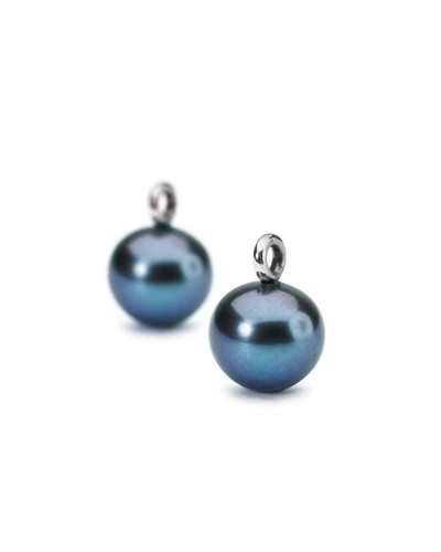 TROLLBEADS Earrings Peacock Pearl Round Drops Female - TAGEA-00096
