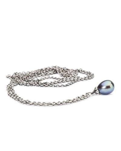 TROLLBEADS Fantasy-Kette mit Pfauen Perle 110cm - TAGFA-00061