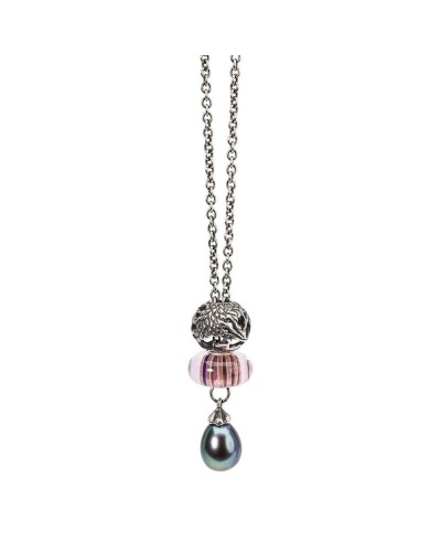 TROLLBEADS Fantasy-Kette mit Pfauen Perle 110cm - TAGFA-00061