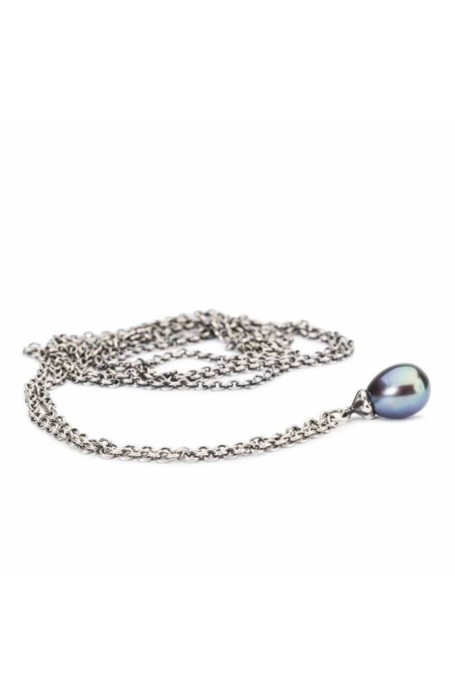 TROLLBEADS Fantasy-Kette mit Pfauen Perle 90cm - TAGFA-00059