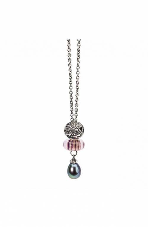 TROLLBEADS Fantasy-Kette mit Pfauen Perle 90cm - TAGFA-00059