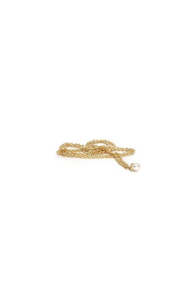 Trollbeads Fantasy Halskette Gold 585 mit Perle 60 cm TAUFA-00001