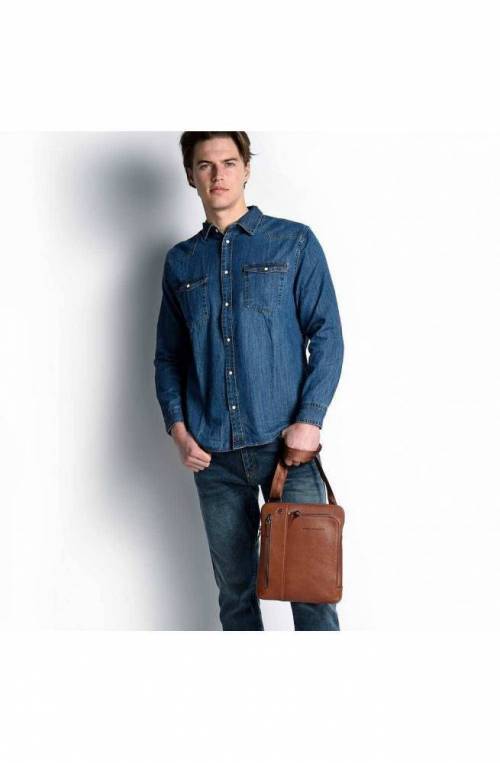 PIQUADRO Tasche BLACK SQUARE Herren Umhängetasche Leder Blau - CA1816B3-BLU4