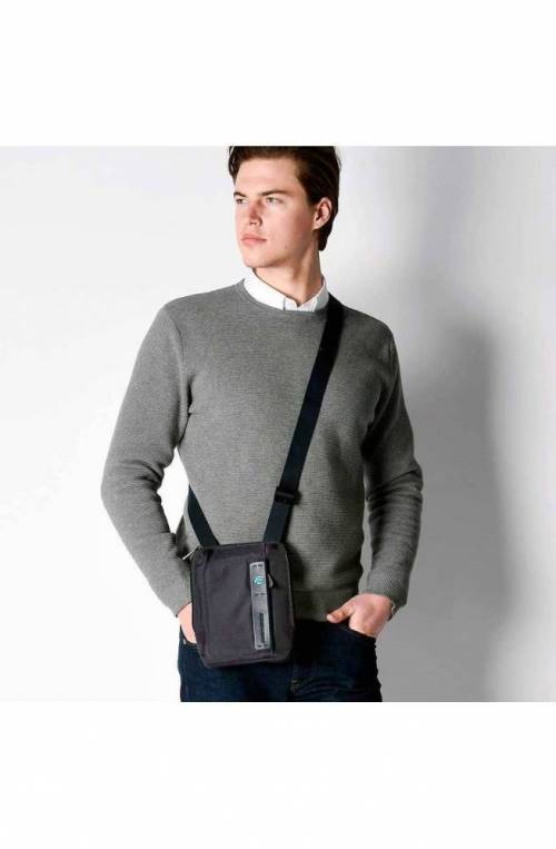 PIQUADRO Bag P16 Male Pocketbook chevron/Blue - CA3084P16-CHEVBLU