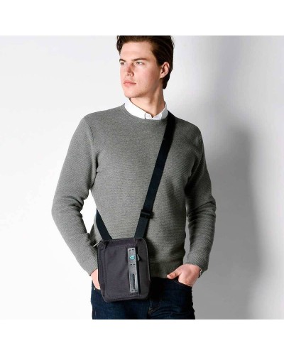 PIQUADRO Bag P16 Male Pocketbook chevron/Blue - CA3084P16-CHEVBLU