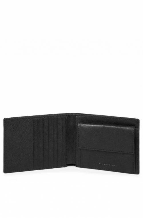 PIQUADRO Wallet Black Square Leather Black RFID - PU1239B3R-N
