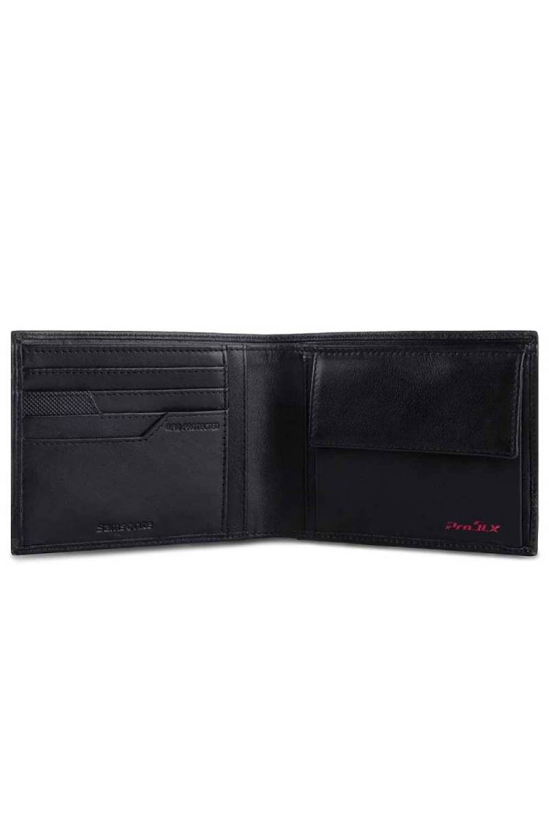 2 Compartements 11cc 14 cm Samsonite Pro DLX 4S Portefeuille RFID 8cc Noir C W Zip HFL 2C