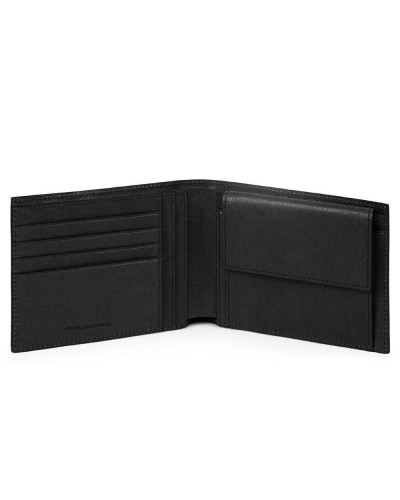 PIQUADRO Cartera Black Square Hombre Cuero Negro - PU257B3R-N