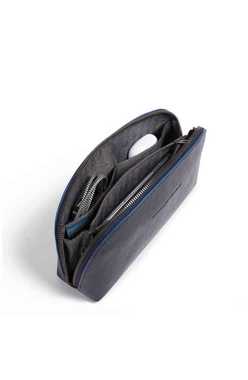 Borsa PIQUADRO B2S Uomo Pochette Pelle Nero - AC5470B2S-BLU - PoppinsBags