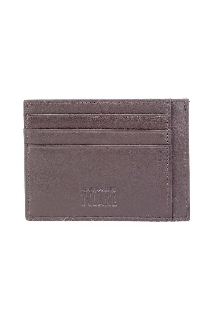 Porta carte di credito ALVIERO MARTINI 1° CLASSE GEO Uomo Pelle Marrone -  W354-5600-0500 - PoppinsBags