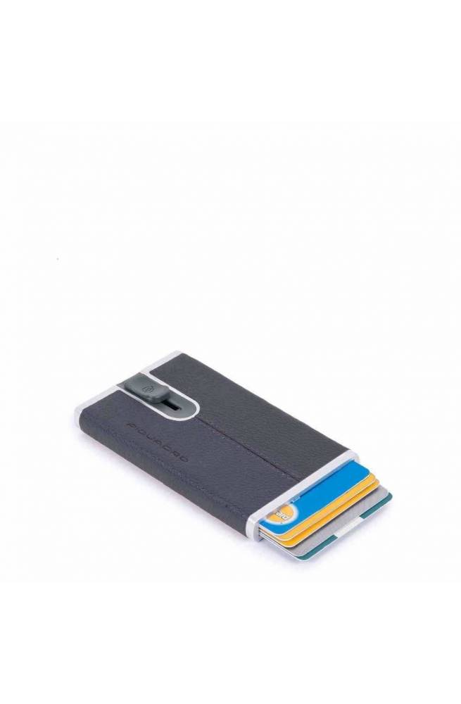 PIQUADRO porta tarjetas de crédito Black Square Azul - PP4825B3R-BLU4