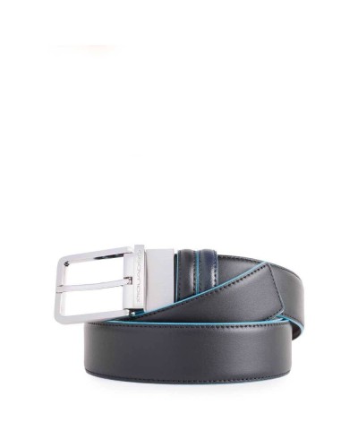 PIQUADRO Belt Blue Square Male Reversible Black blue - CU2619B2-NBLU2
