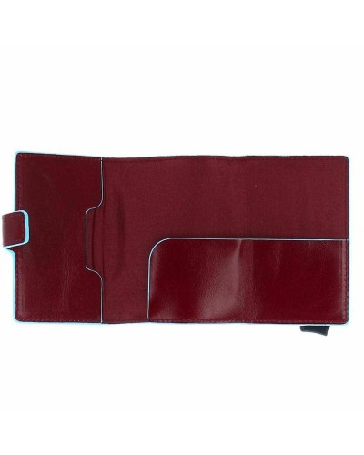 PIQUADRO Cardholder Blue Square Brown Leather - PP5472B2R-MO