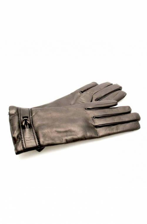 ENNEGI Gloves Female Leather Black Italy - 3C-7