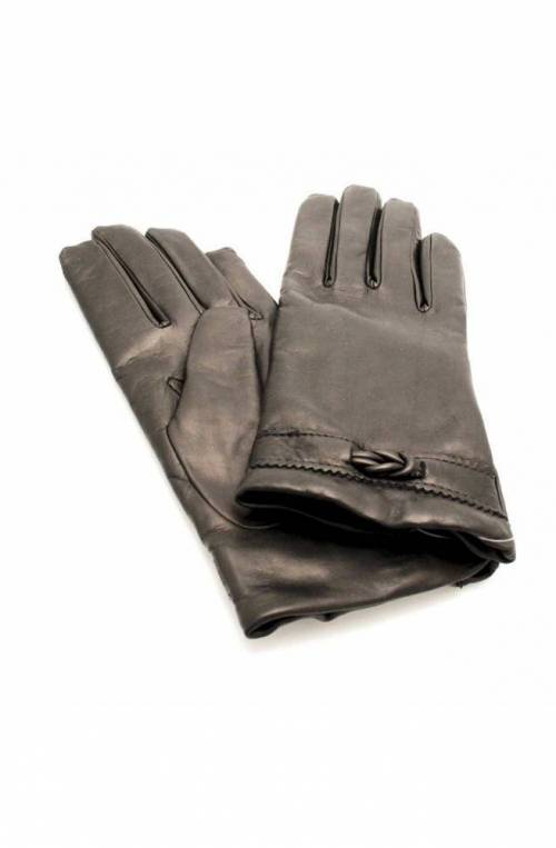 ENNEGI Gloves Female Leather Black Italy - 3C-75