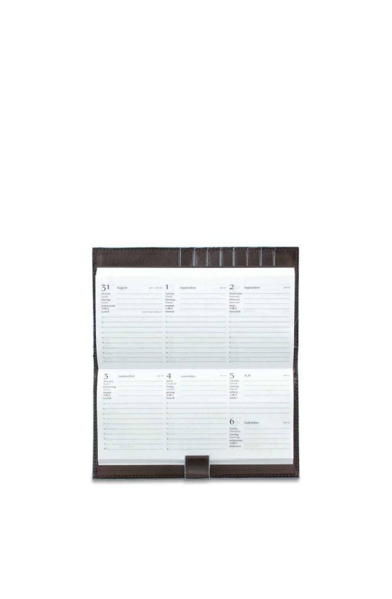 Agenda Piquadro tascabile sottile in pelle Stationery AG1142B2-MO -  PoppinsBags