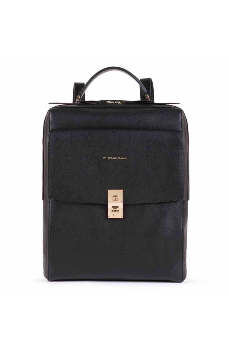 Zaino PIQUADRO Dafne Donna Pelle Nero - CA5277DF-N - PoppinsBags
