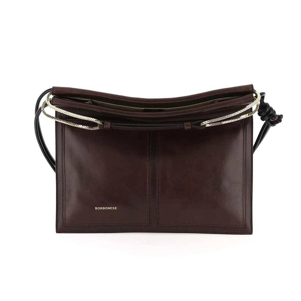 Borbonese Borsa Centerfold Hobo Bagin in Jet Op | Acquistalo online!